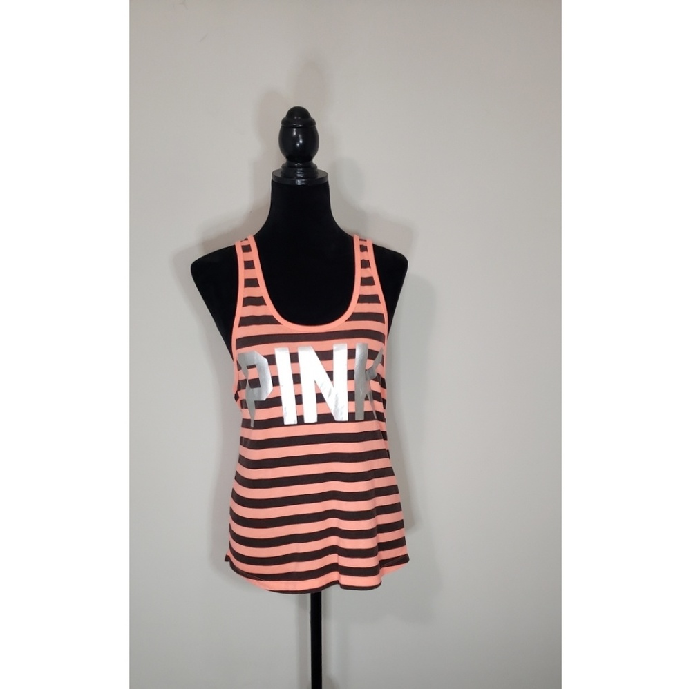 PINK lace racerback tank top